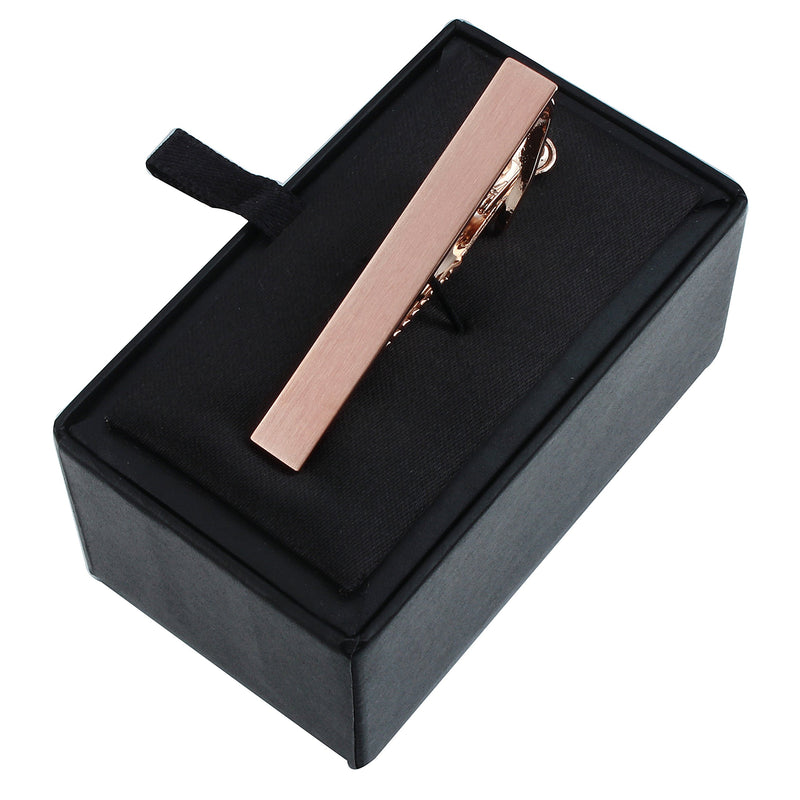 [Australia] - HAWSON 2 Inch Tie Bar Clips for Men Rose Gold Necktie Accessories Perfect Wedding Business Gift 1 