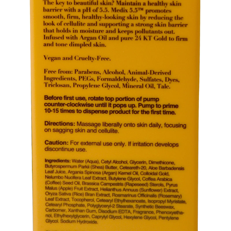 [Australia] - Medix 5.5 Argan Oil Cream with 24kt Gold. Anti-sagging firming cream to reduce the look wrinkles, cellulite, and blemishes. 15oz (15oz) 