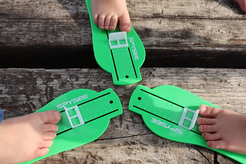 [Australia] - Kids Foot Measurement Device US SIZES | Professional Foot Gauge Kids Measuring Shoe Sizer for 0-8 Years Old Use (GREEN) 
