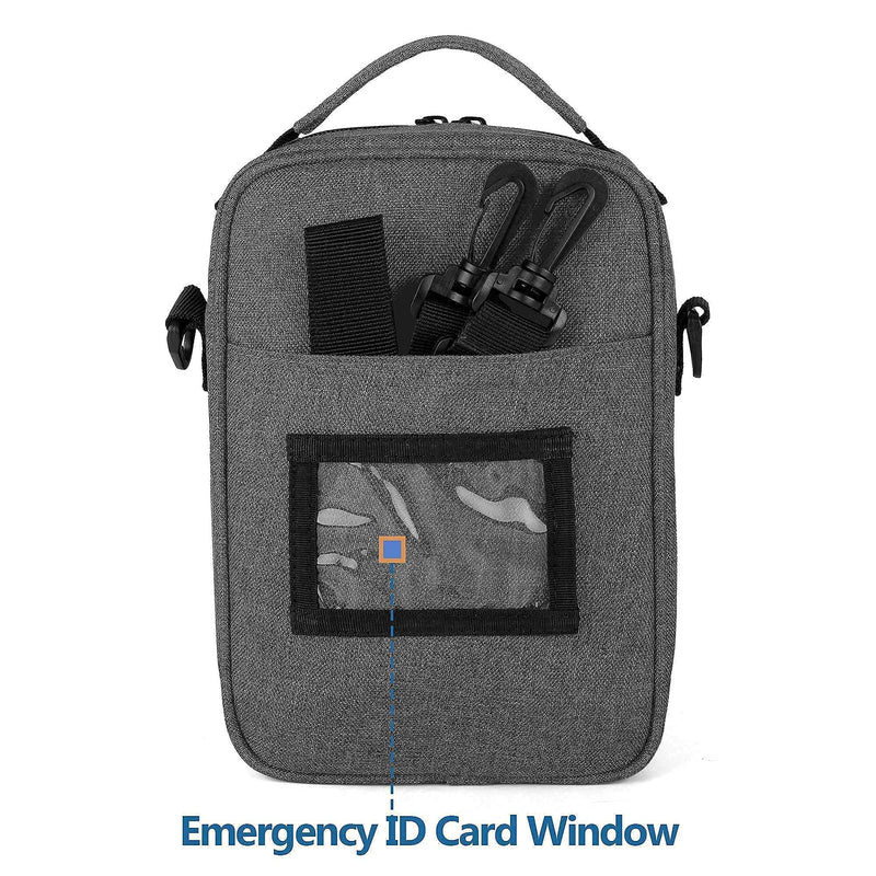 [Australia] - CURMIO Epipen Carrying Bag with Shoulder Strap, Double Layers Epipen Case for 2 EpiPens, Auvi-Q, Syringes, Vials, Nasal Spray (Bag, Only, Patented Design) 