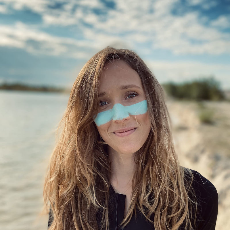 [Australia] - Aloha Sun Stick SPF 50+ | Face Mineral Sunscreen for Surfing | Eco-friendly Paper Tube 20g (Teal) Teal 