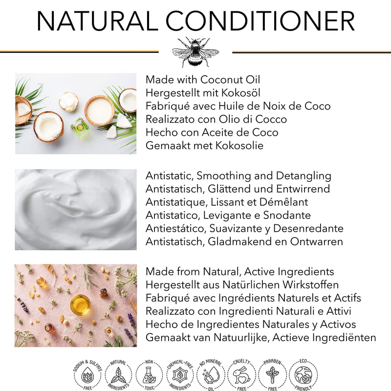 [Australia] - NATURAL CONDITIONER - VEGAN & UNSCENTED - 250ml - by BEES of BRITAIN - No Sulfates, No Parabens, No Silicone. We Donate 5% of our Profit to Help Save Bees and Pollinators. 