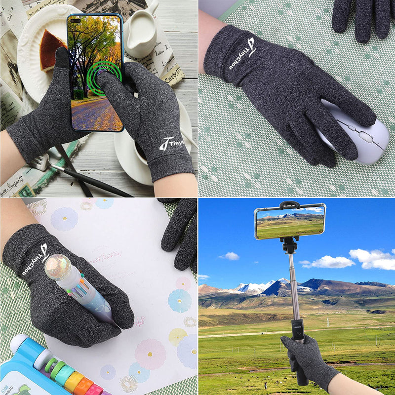 [Australia] - 2 Pairs Full Finger Arthritis Gloves,Compression Gloves for Women Men, Hand Gloves Support and Warmth for Hands, Finger Joint, Relieve Pain from Rheumatoid, Osteoarthritis, RSI (Medium (2 Pairs)) Medium (2 Pair) 