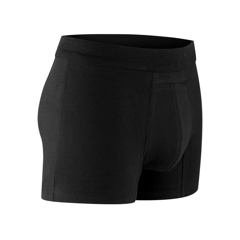[Australia] - PROTECHDRY - Washable Urinary Incontinence Cotton Boxer Brief Underwear for Men, with Front Absorbent Area, Black Medium, 33-32" Waist M (Pack of 1) 