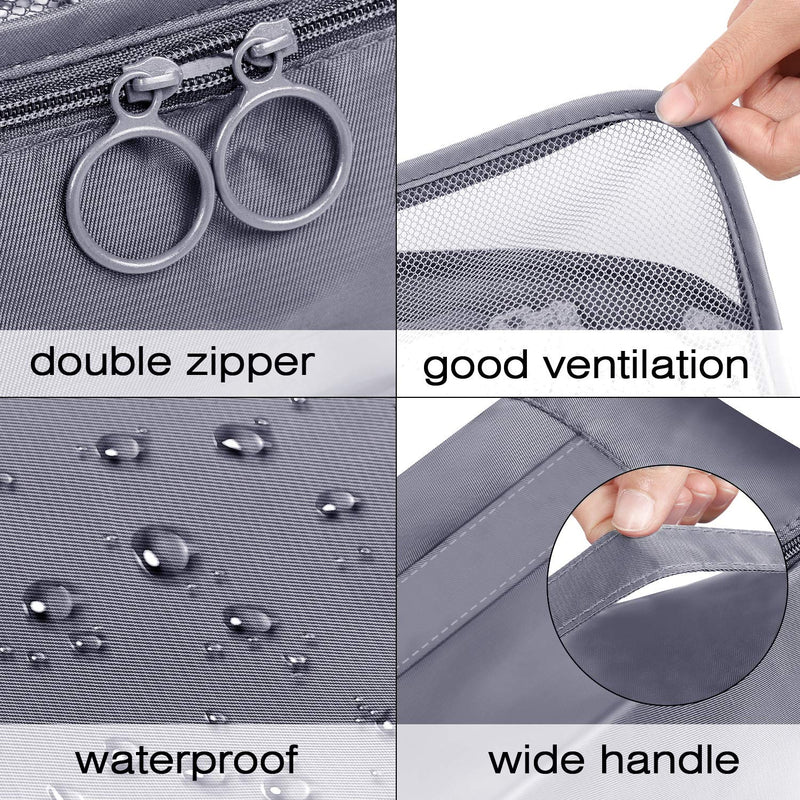 [Australia] - Packing Cubes for Suitcase 8 PCS Packing Cubes for Travel Waterproof Travel Bags Organiser(Grey) Grey 