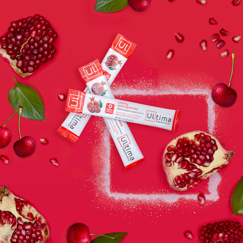 [Australia] - Ultima Replenisher Hydrating Electrolyte Powder, Cherry Pomegrante, 20 Count Box, no Sugar, no Carbs, no Calories, Keto, Gluten-Free, Non-GMO, Vegan 
