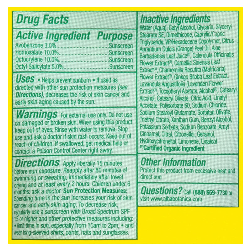 [Australia] - Alba Botanica Sunscreen Lotion, SPF 45, Green Tea, 4 Oz Green Tea (SPF 45) 