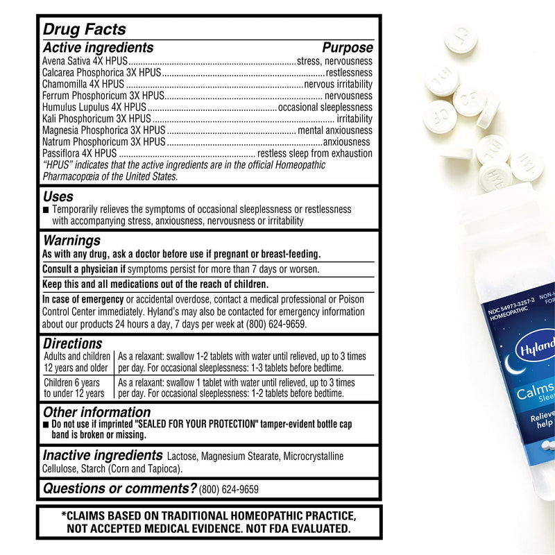 [Australia] - Hyland's Calms Forte' Sleep Aid Tablets, Natural Relief of Nervous Tension and Occasional Sleeplessness, 50 Count 50 Count (Pack of 1) 