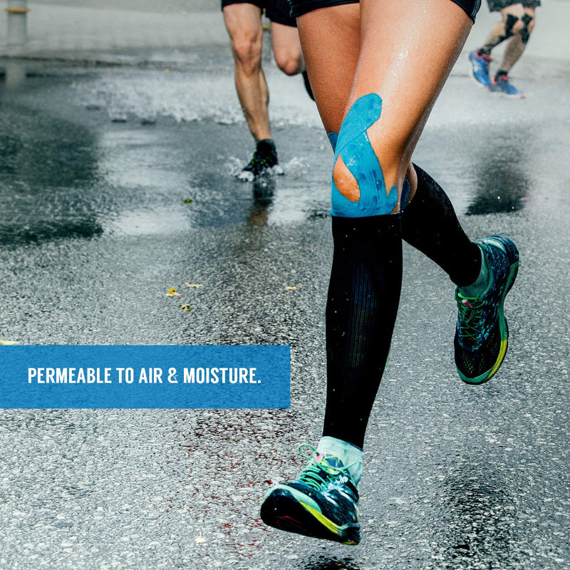 [Australia] - Proworks Kinesiology Tape | 5m Roll of Elastic Muscle Support Tape for Exercise, Sports & Injury Recovery Light Blue 
