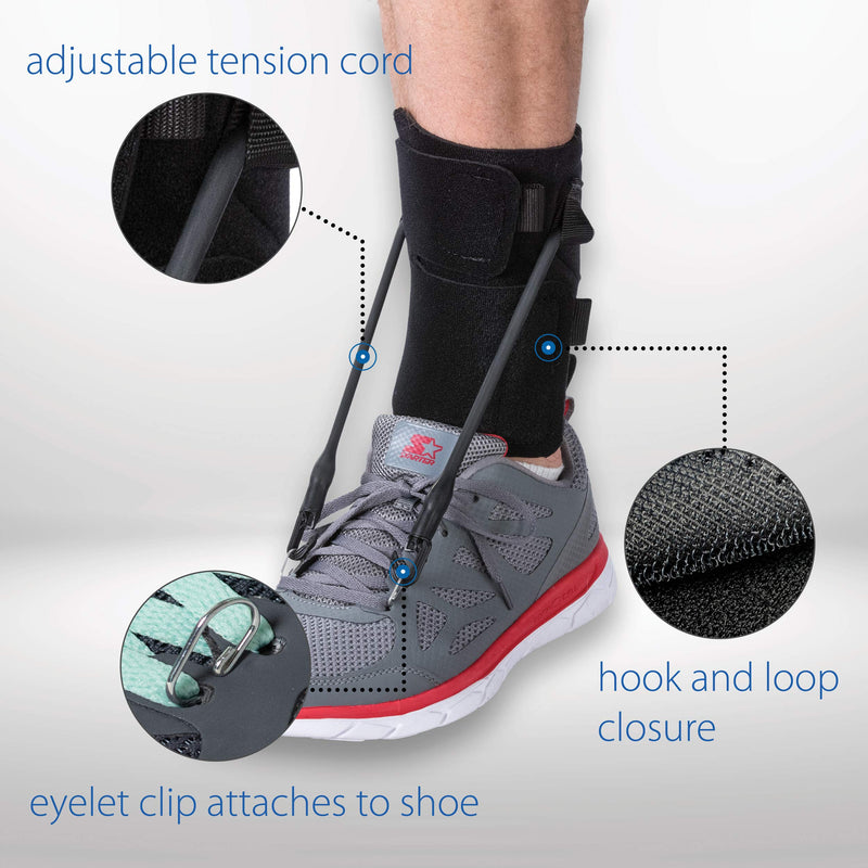 [Australia] - Core Products FootFlexor AFO Foot Drop Brace - Universal Medium/X-Large (Pack of 1) 