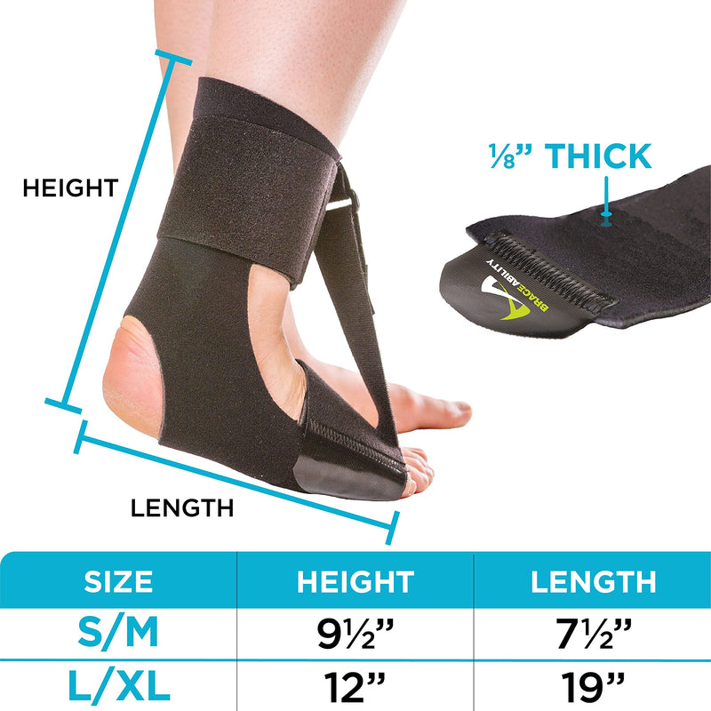 [Australia] - BraceAbility Sleeping Foot Drop Brace - Dorsiflexion AFO Ankle Orthosis Sock for Charcot Marie Tooth Home Treatment, Peroneal Nerve Injury, Stroke Patients, Muscle Dystrophy Pain Support in Bed (L/XL) L/XL 