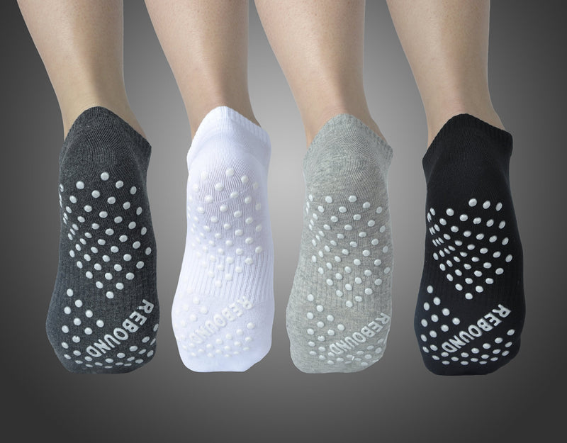 [Australia] - Womens & Mens Low Cut Socks,DIBAOLONG 6-Pair Ankle No Show Athletic Short Cotton Socks 6 Pair With Grips (6 Gray) 8-9.5 