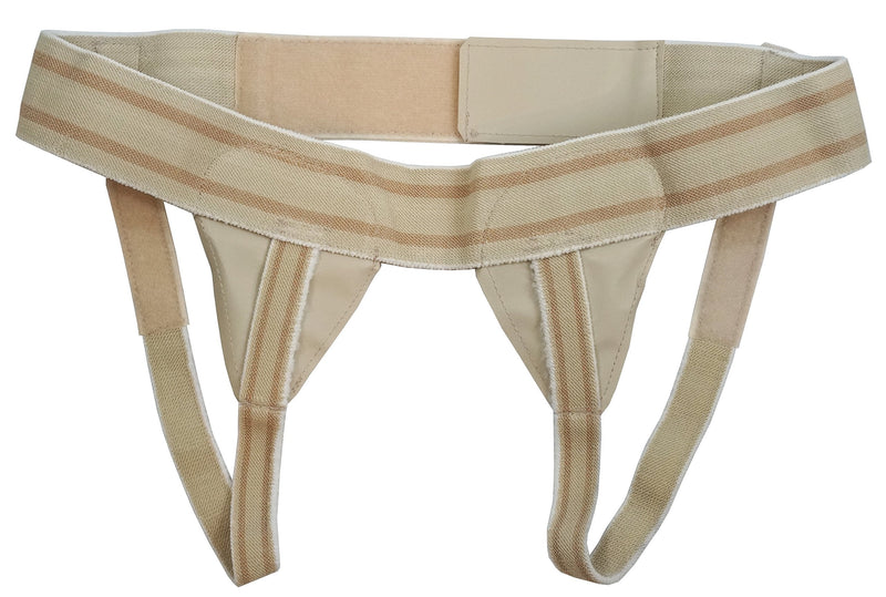 [Australia] - ORTONYX Inguinal Groin Hernia Truss Support Belt - Double Beige 1 Count (Pack of 1) 