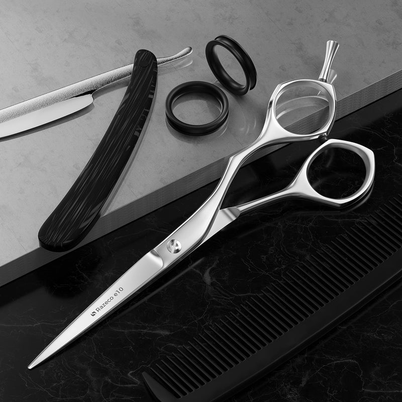 [Australia] - Suvorna Professional Hairdressing Scissors 6 inch Razeco E10 Hair Scissors For Women, Precision Barbers Scissors For Hair Cutting, Sharp Scissor Blades, RightHand Hairdressers Scissors for Men & Kids. 1 Count (Pack of 1) 