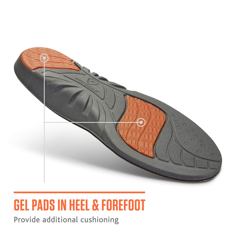 [Australia] - Sof Sole Insoles Men's ATHLETE Performance Full-Length Gel Shoe Insert 13-14 Orange 