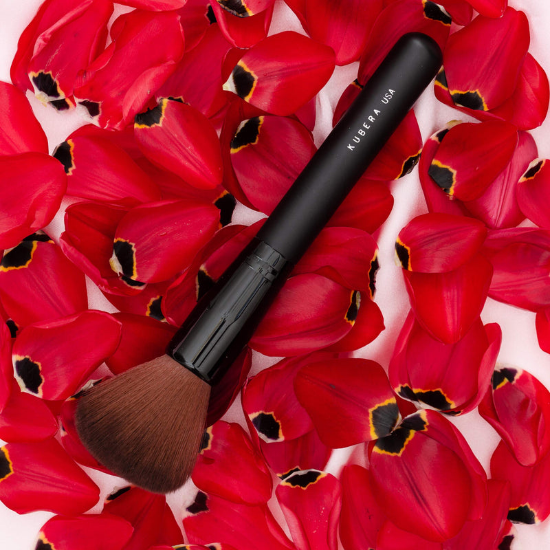 [Australia] - Foundation Makeup Brush KUBERA | Made in the USA | 100% Synthetic Hair | Vegan | Cruelty-Free | Perfect for Large Coverage | Mineral Powder | Blending Buffing Blush Brush | Flawless Face Brush Made in the USA 