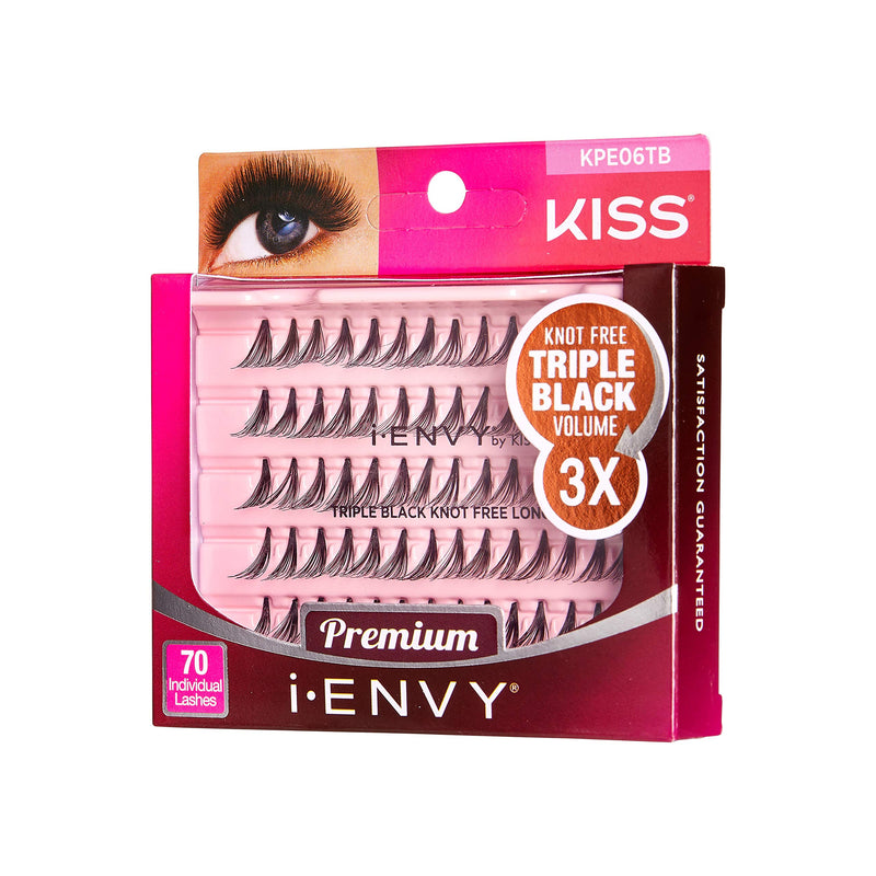 [Australia] - i-Envy Kiss Premium Knot Free 70 Individual Lashes (Triple Black) Triple Black 