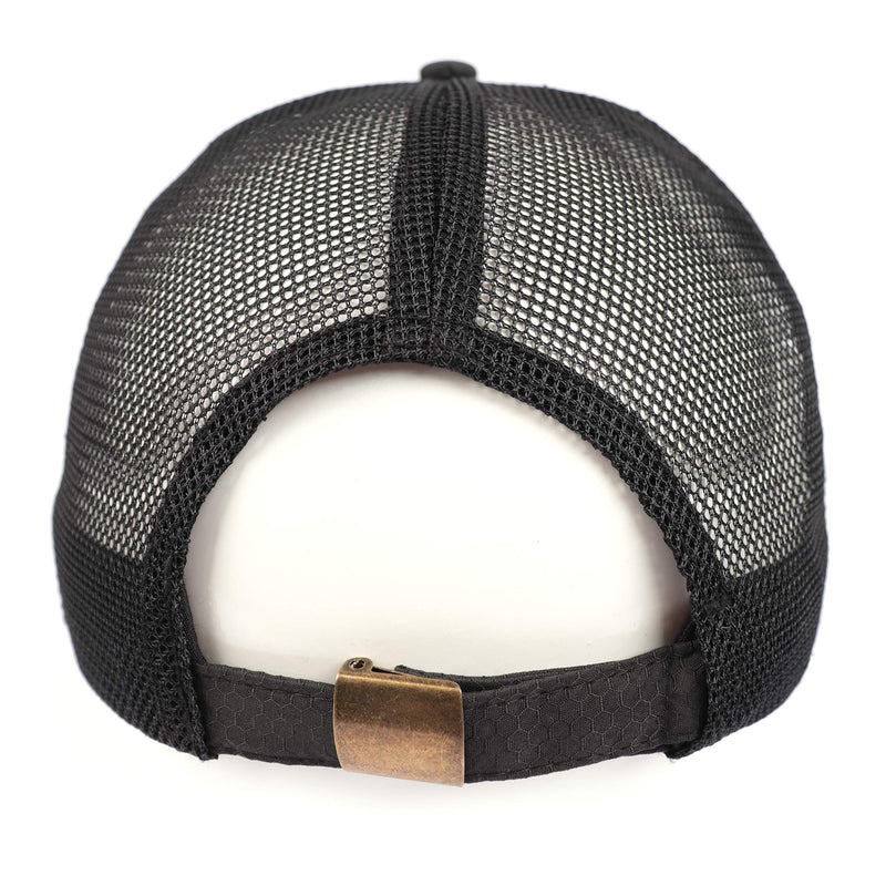 [Australia] - Zylioo Large Quick Dry Trucker Cap Hat XXL Lightweight Breathable Running Caps Extra Big Mesh Low Profile Baseball Cap Adjustable Sport Hats Fit Head 21.5"-25.5" Black One Size 