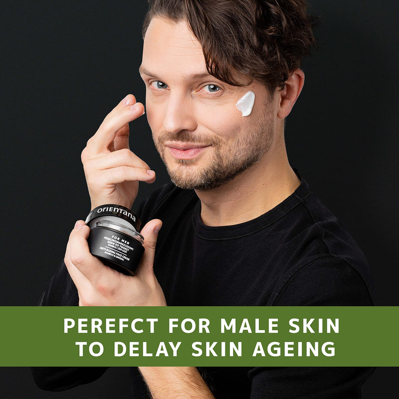 [Australia] - Orientana - Natural Face Cream For Men | Bamboo And Ginseng | Anti-Ageing Face Cream | Regenerates Nourishes Moisturizes | Smoothes & Reduces Wrinkles - 50g 