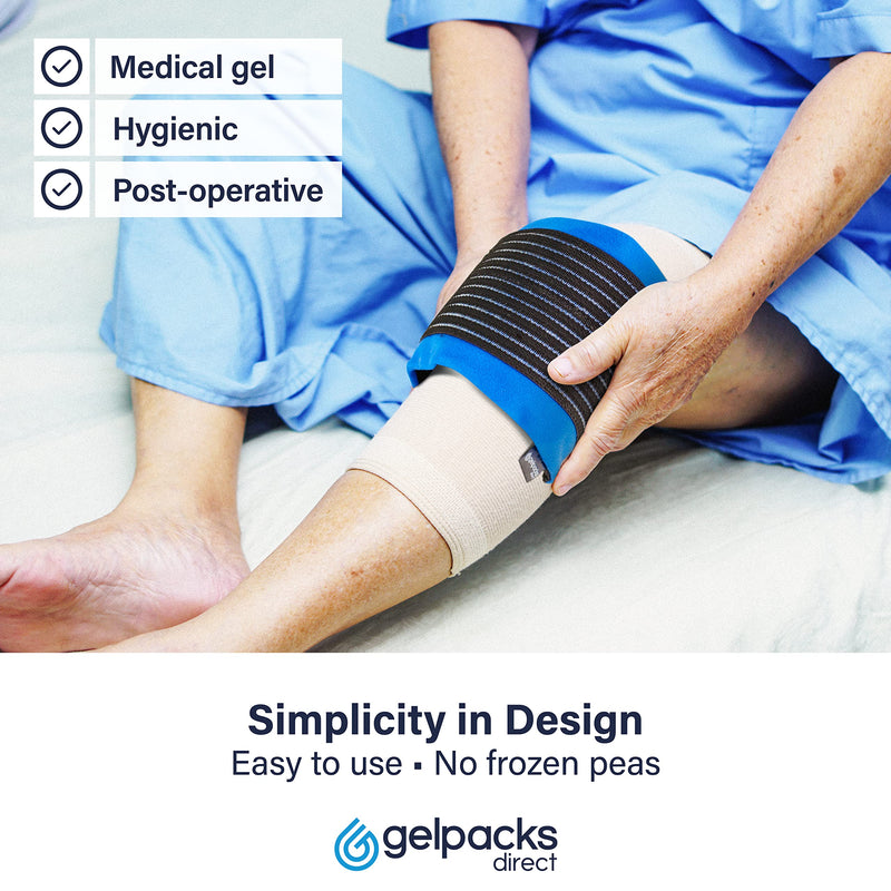 [Australia] - GelpacksDirect Gel Ice Pack for Sport Injury, Reusable Hot & Cold Compress Wrap, All Body Parts - Flexible from Freezer - First Aid Heat Pad for Knee, Ankle, Hip, Back Pain Relief - Faster Recovery 