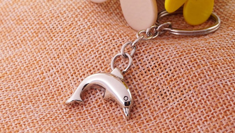[Australia] - COCO Park Cremation Key Ring Stainless Steel Dolphin Urn Ash Pendant Cremation Jewelry Memorial Key Chain 