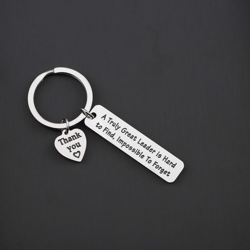 [Australia] - TGBJE Leader Gift A Truly Leader is Hard to Find,Impossible to Forget Keychain Thank You Gift for Boss,Leader Leader keychain 