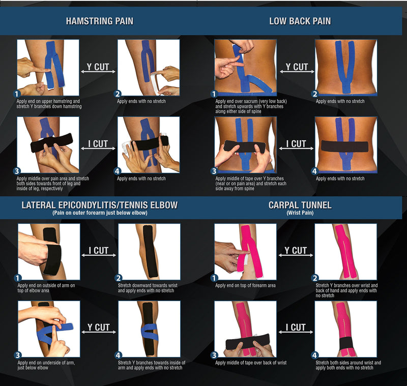 [Australia] - Pro-Tec Athletics Kinesiology Tape One Size Blue/Black 