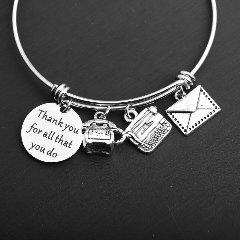 [Australia] - TIIMG Secretary Gift Administrative Assistant Bracelet Thank You for All That You Do Bracelet Coworker Leaving Gift Retirement Gift for Her Thank you Secretary 