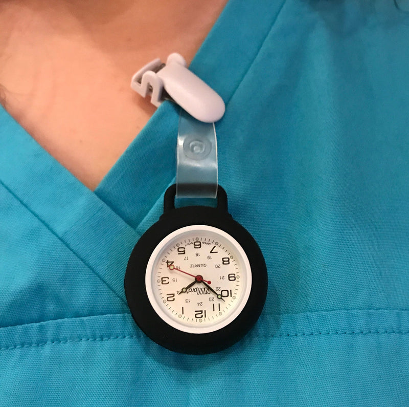 [Australia] - Nurse Watch - Clip-on Silicone (Infection Control) Black 