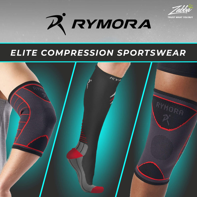 [Australia] - Rymora Leg Compression Sleeve, Calf Support Sleeves Legs Pain Relief for Men and Women, Comfortable and Secure Footless Socks for Fitness, Running, and Shin Splints – Flourescent, Medium (One Pair) 