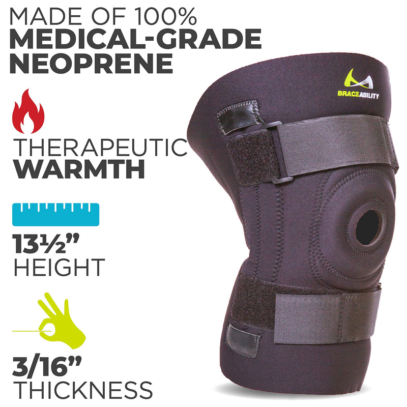[Australia] - BraceAbility Knee Brace for Large Legs and Bigger People with Wide Thighs - Kneecap Protection Pad Treats Patellar Tendonitis, Chondromalacia, Patellofemoral Pain, Instability and Dislocation (4XL) 4X-Large (Pack of 1) 