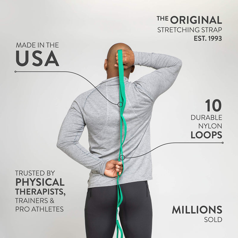 [Australia] - OPTP The Original Stretch Out Strap with Exercise Book – Made in the USA Top Choice of Physical Therapists & Athletic Trainers 