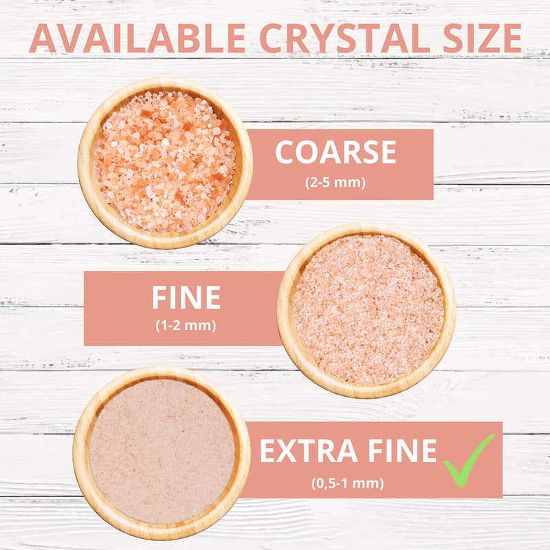 [Australia] - Nortembio Pink Himalayan Crystals 1,5 Kg. Extra Fine (0,5-1 mm). 100% Natural. Bath Salts and Personal Care. Premium Quality. 1.5 kg (Pack of 1) 