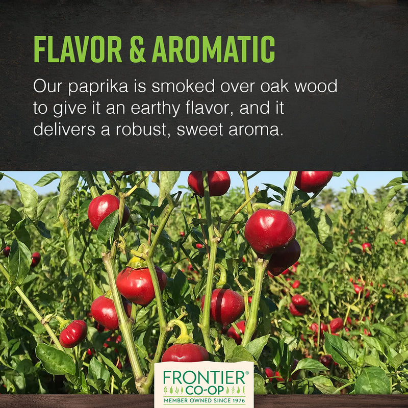 [Australia] - Frontier Co-op Paprika, Smoked Ground, Certified Organic, Kosher, Non-irradiated | 1 lb. Bulk Bag | Capsicum annuum 16 Ounce 