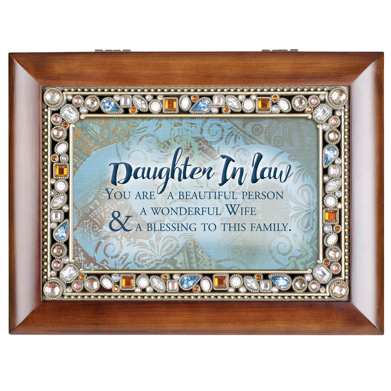 [Australia] - Cottage Garden Daughter in Law Beautiful Person Woodgrain Jewelry Music Box Plays You Light Up My Life 