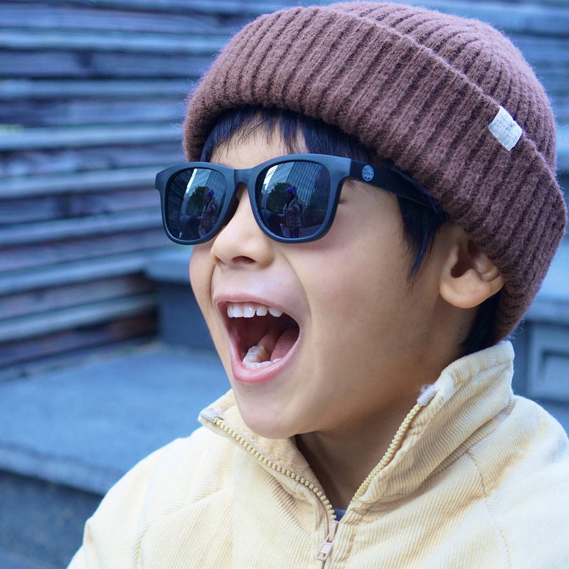[Australia] - Flexible Polarized Kids Sunglasses for Boys Girls 3-8 Years 100% UV Protection Black 