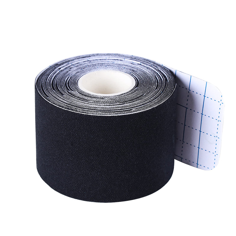 [Australia] - Lobtery Kinesiology Tape (3 Precut Rolls) Athletic Sports Tape for Knee Shoulder and Elbow, Precut Kinesiology Tape Waterproof for Pain Relief, Latex Free, 20 Precut 10 inch Strips, Black 