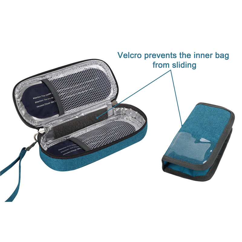 [Australia] - Apollo Walker Insulin Cooler Travel Case Diabetic Medication Cooler (Teal) Teal-small 