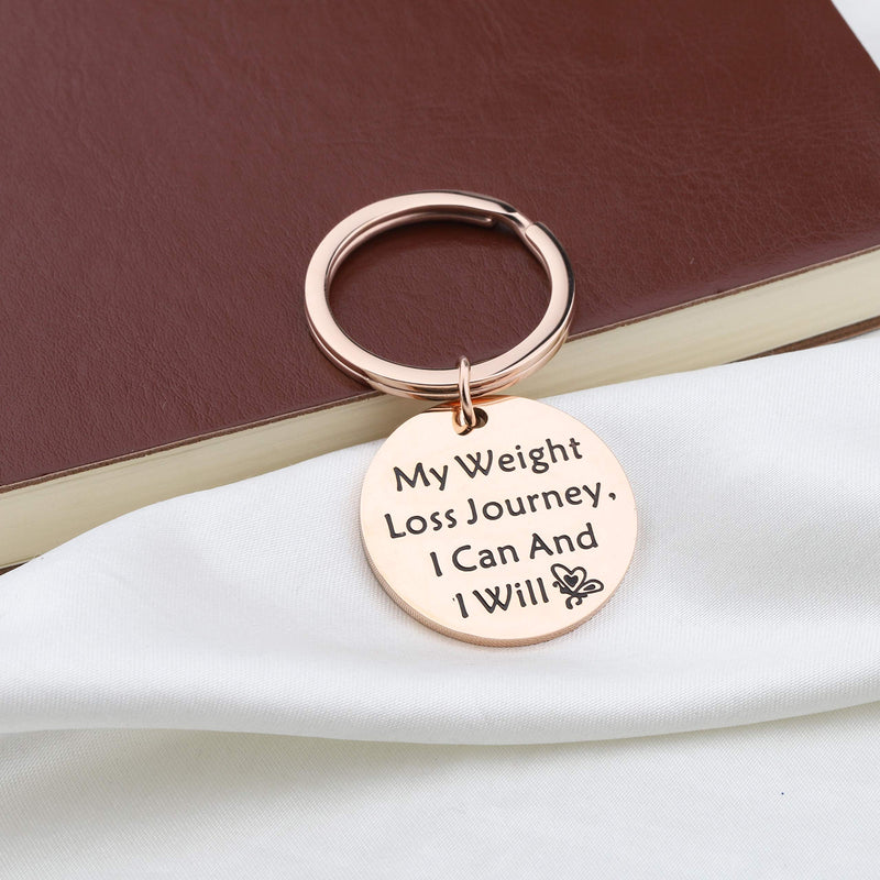 [Australia] - PLITI Weight Loss Keyring My Weight Loss Journey I Can and I Will Diet Journey Weight Tracker Keep Fit Gift for Her My Weight Loss RG 