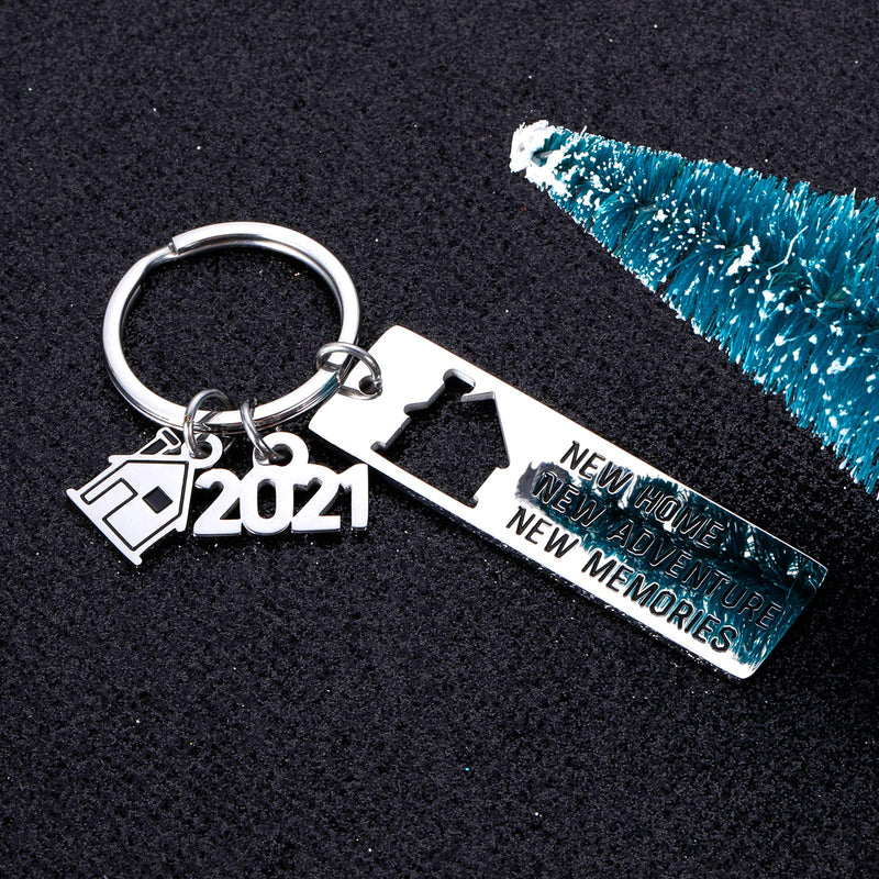 [Australia] - 2021 New Home Housewarming Key Chain Gift for Men Women Realtor Closing Gift for New Homeowners Christmas New Year Gift to Families Friends New Neighbor New Home Housewarming Party Gift for Him Her 