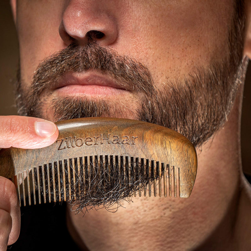 [Australia] - ZilberHaar - Beard Comb - 100% Scented Sandalwood - Essential Beard Care Accessory for Men, Straightens Bread Without Static - Handmade Comb 