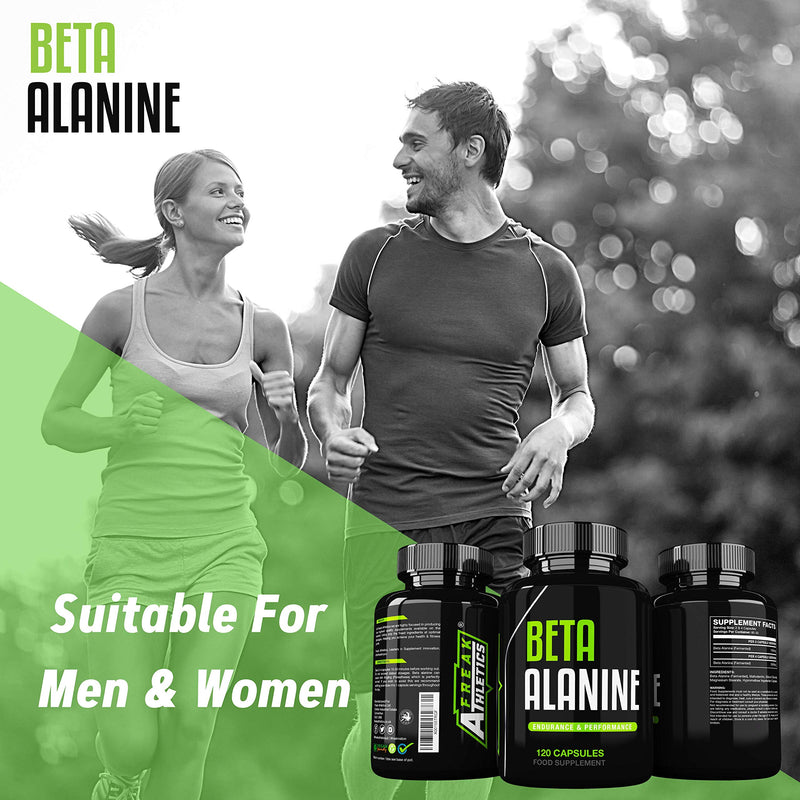 [Australia] - Beta Alanine 750mg Capsules by Freak Athletics - 120 Capsules Premium Beta Alanine Supplement UK Made Suitable for Men & Women 
