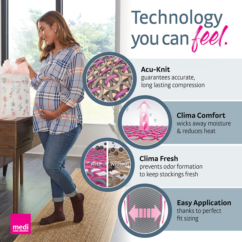 [Australia] - mediven for women vitality, 20-30 mmHg, Calf High Stockings, Closed Toe 2 Ebony 