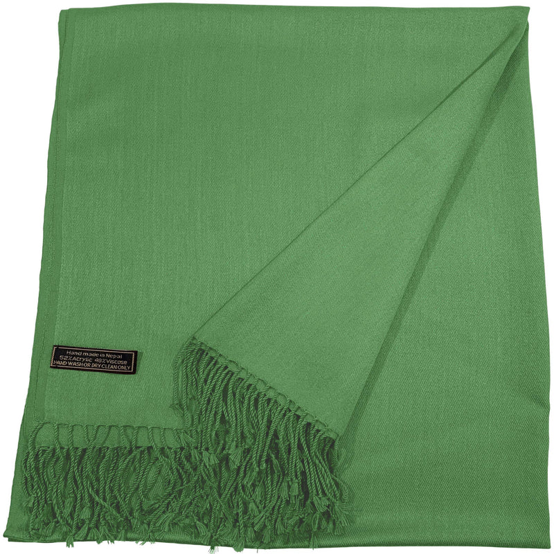 [Australia] - Solid Colour Design Nepalese Shawl Scarf Wrap Stole Throw Head Wrap Face Cover Pashmina CJ Apparel NEW Forest Green 