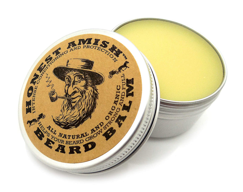 [Australia] - Honest Amish Beard Balm Leave-in Conditioner - Made with only Natural and Organic Ingredients - 2 Ounce Tin 