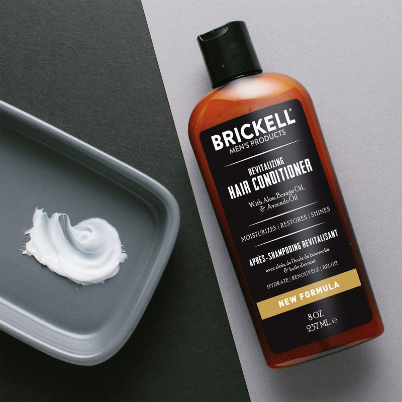 [Australia] - Brickell Men's Revitalizing Hair Conditioner for Men, Natural and Organic Nourishing Hair Conditioner, Restores Shine and Moisture, 237 mL, Scented 237 ml (Pack of 1) 
