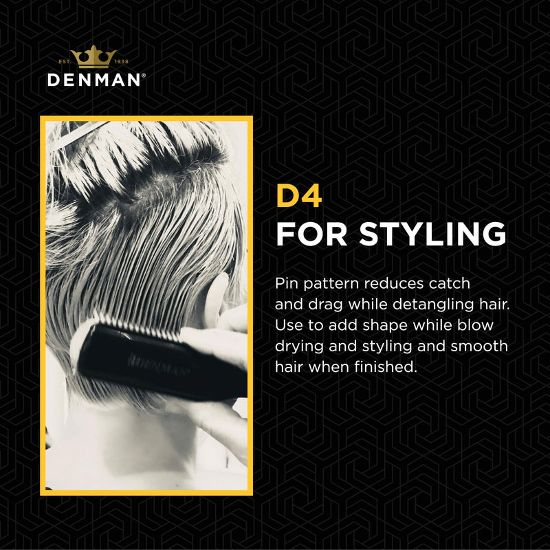 [Australia] - Denman D4 9-Row Styling Brush Black/Red 