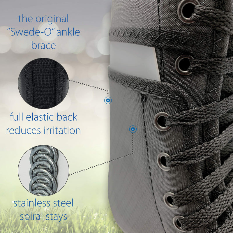 [Australia] - Swede-O Ankle Lok Ankle Brace, Black - Medium Medium (Pack of 1) 