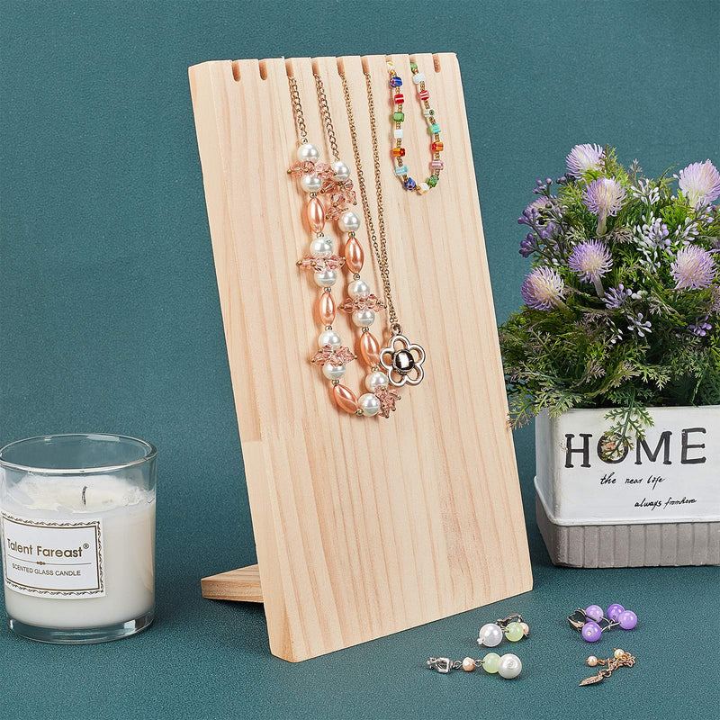 [Australia] - AHANDMAKER Necklace Display Holder, Wooden Plank Necklace Jewelry Display Stand Wooden Jewelry Organizer Stand for Home Bedroom 