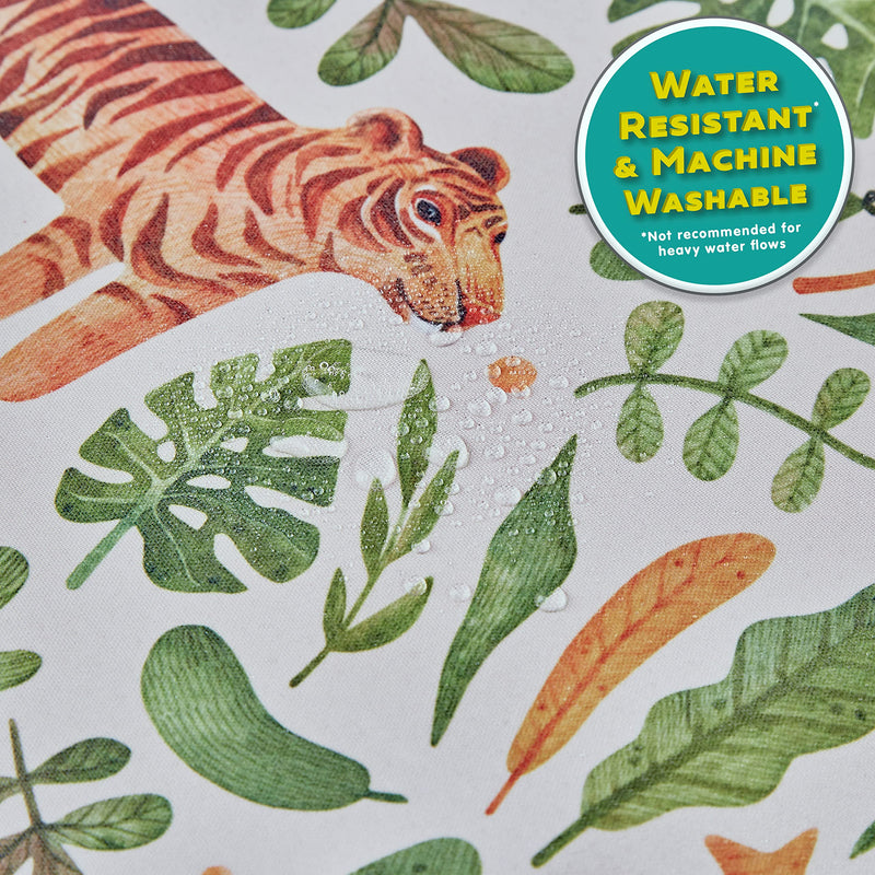 [Australia] - Little Malio Splash Mat for Under Highchair - Large 51” Non Slip Waterproof Washable Splat Mat - for Baby/Toddler High Chair Weaning, Messy Arts Crafts & Play Sessions - Easy Clean (Jungle) 